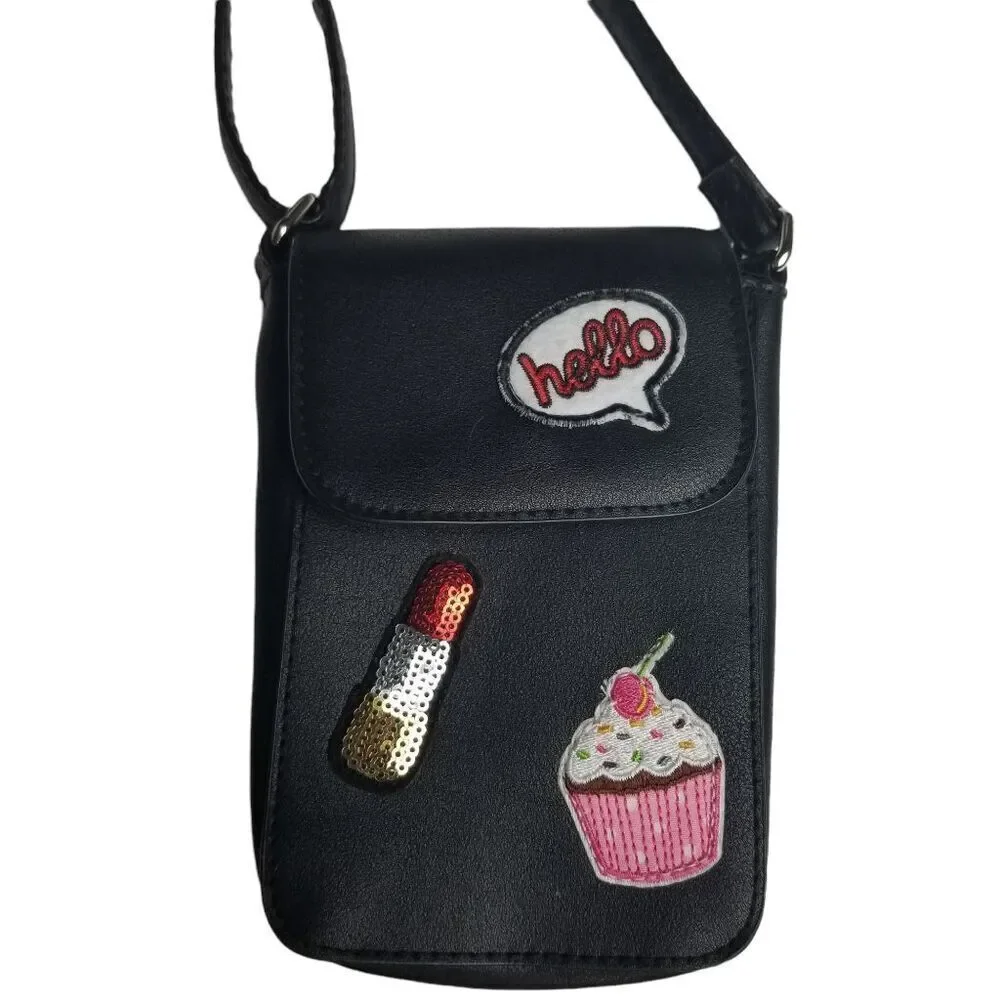 American Eagle Emoji Black Mini Crossbody Bag